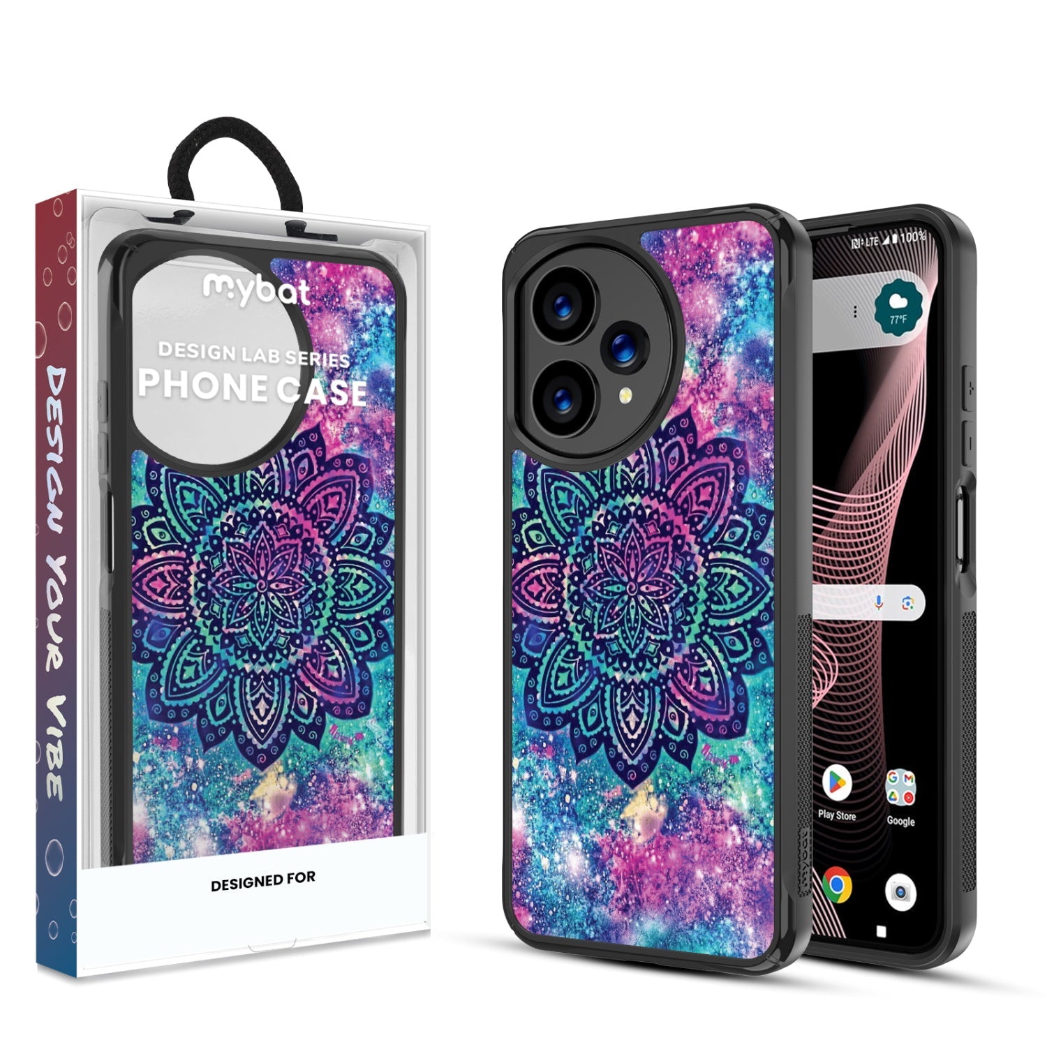MyBat Design Lab Series Case for Cricket Icon Plus 2026 - Cosmic Mandala