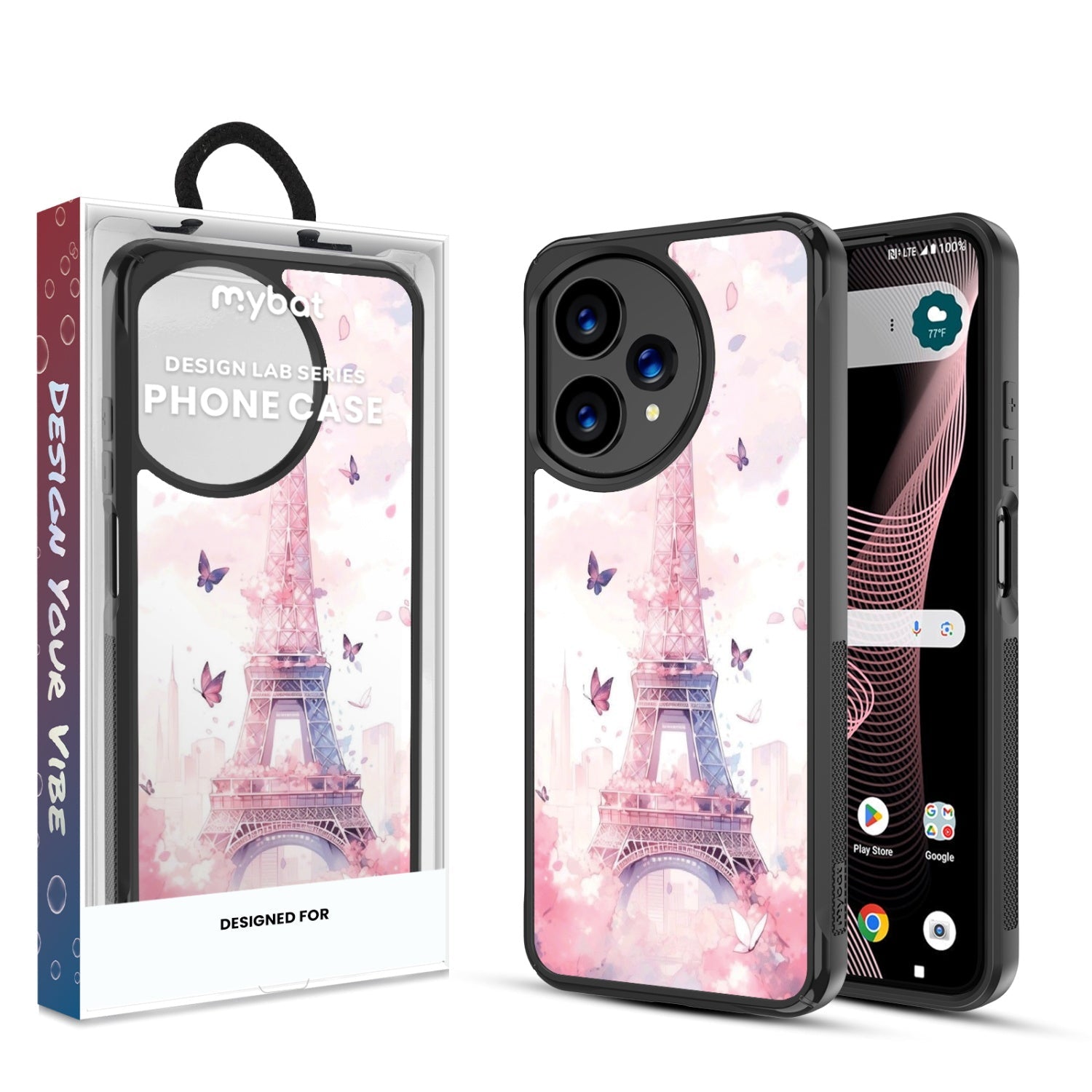 MyBat Design Lab Series Case for Cricket Icon Plus 2026 - Parisian Butterflies