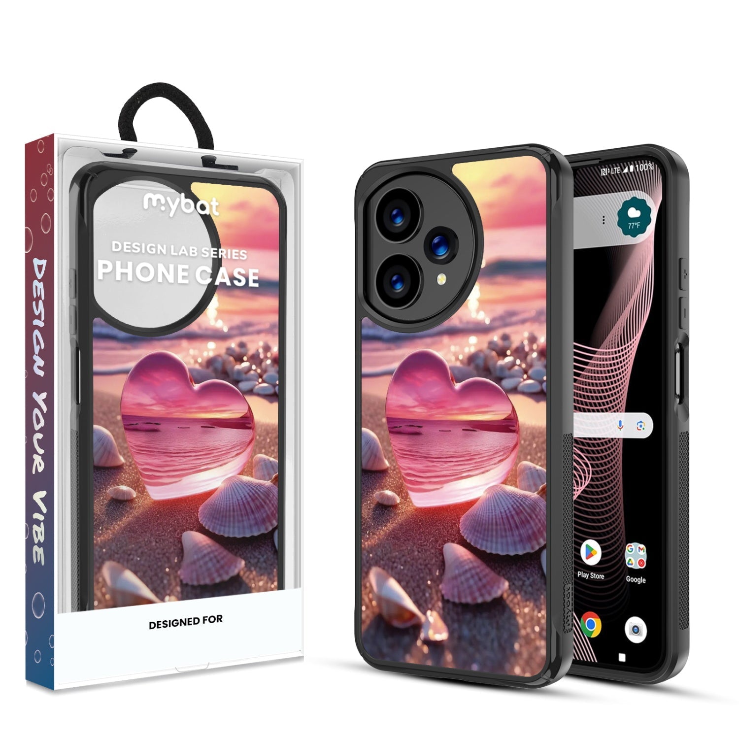 MyBat Design Lab Series Case for Cricket Icon Plus 2026 - Sunset Beach Love