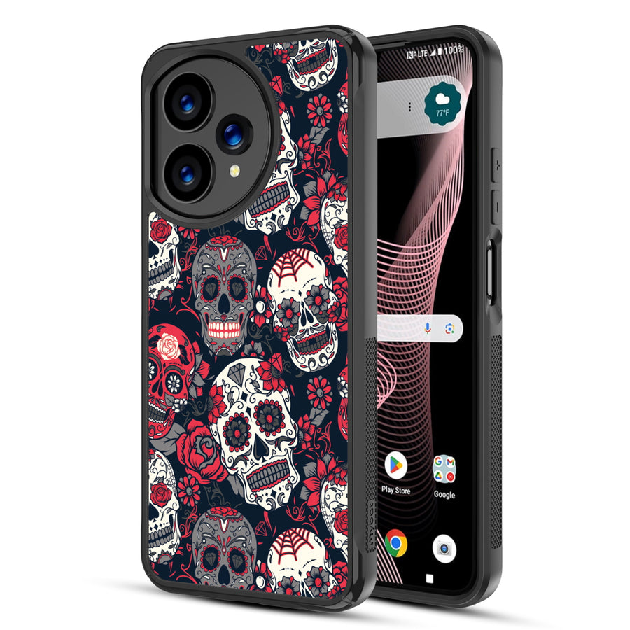 MyBat Design Lab Series Case for Cricket Icon Plus 2026 - Sugar Rose Skulls - MCICON7CSLESMP418-2.jpg