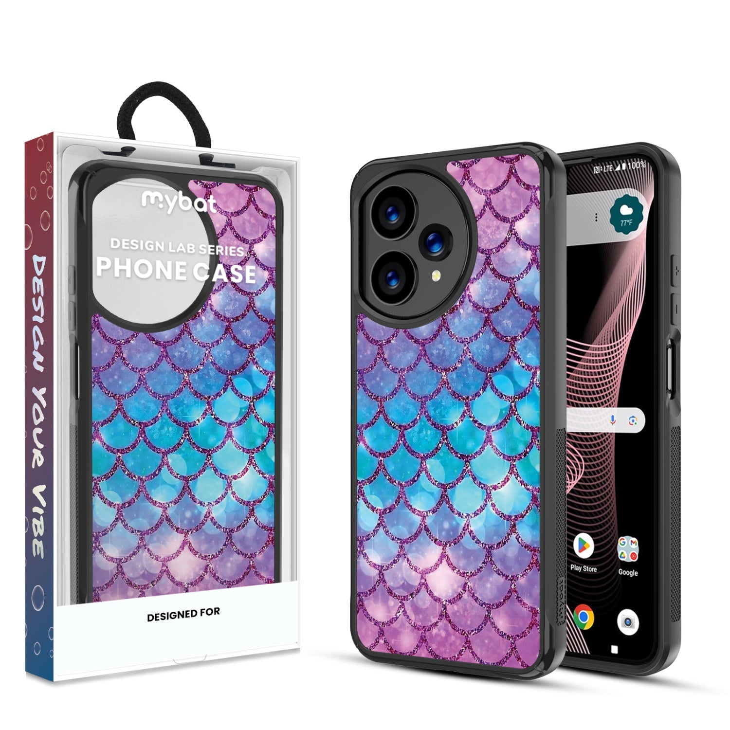 MyBat Design Lab Series Case for Cricket Icon Plus 2026 - Mermaid Scales