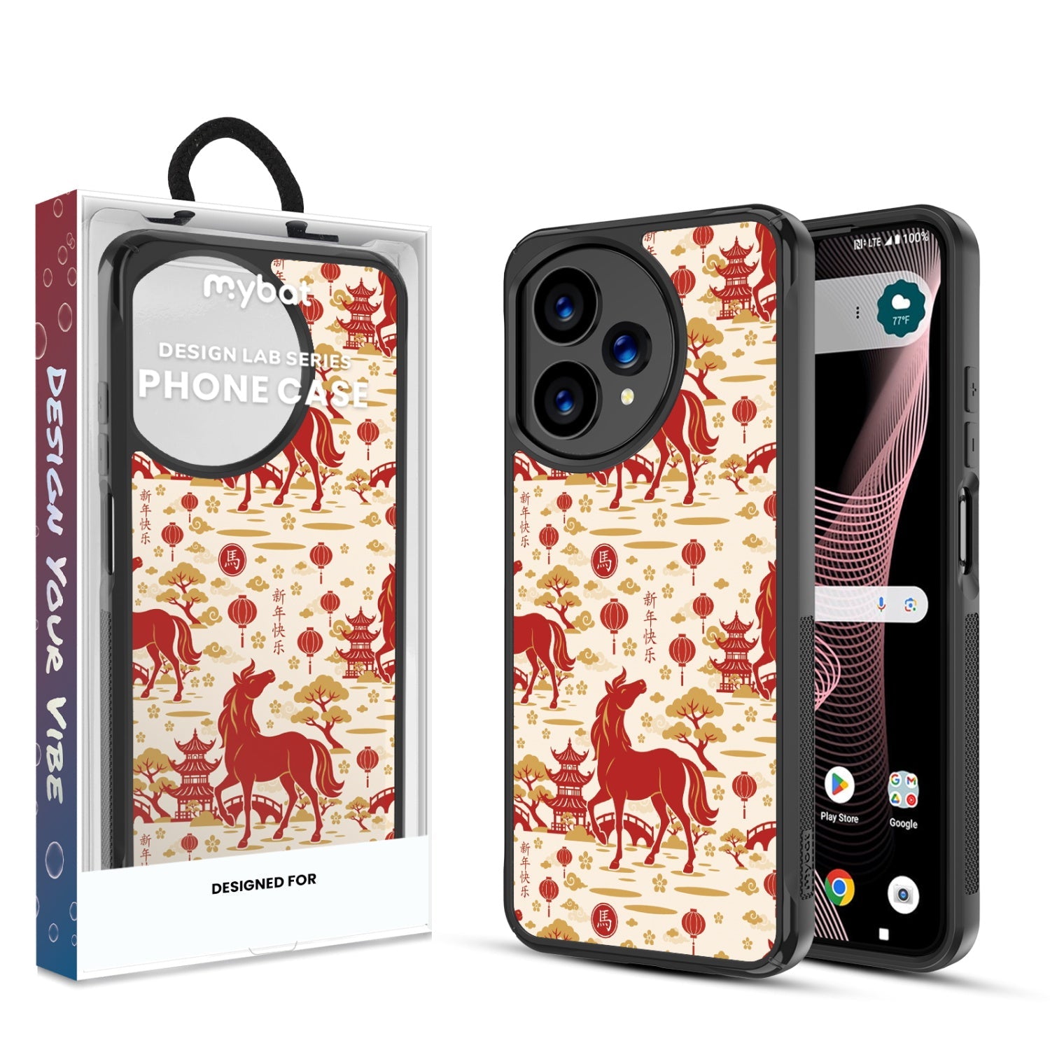 MyBat Design Lab Series Case for Cricket Icon Plus (2026) / AT&T Verge 2 - Year of the Horse