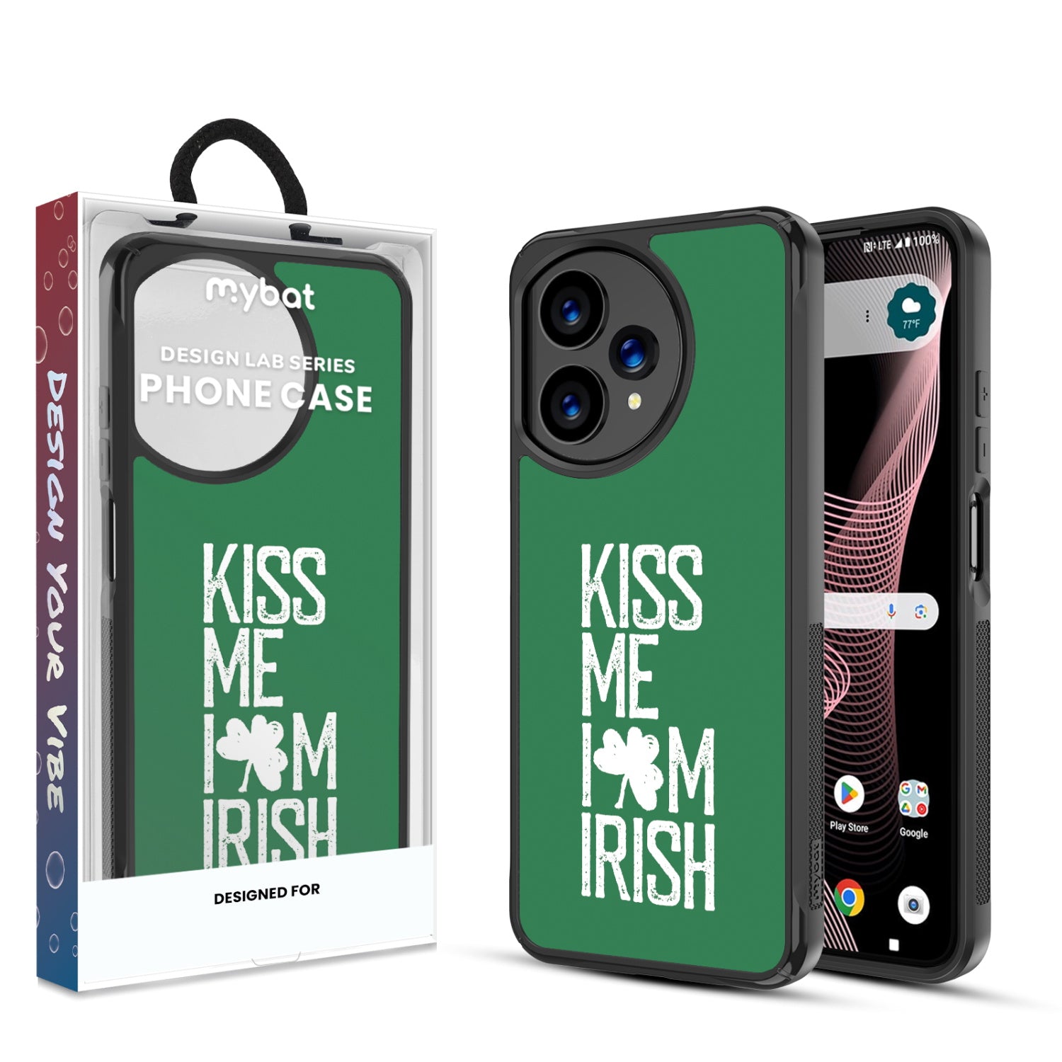 MyBat Design Lab Series Case for Cricket Icon Plus (2026) / AT&T Verge 2 - Kiss Me I'm Irish