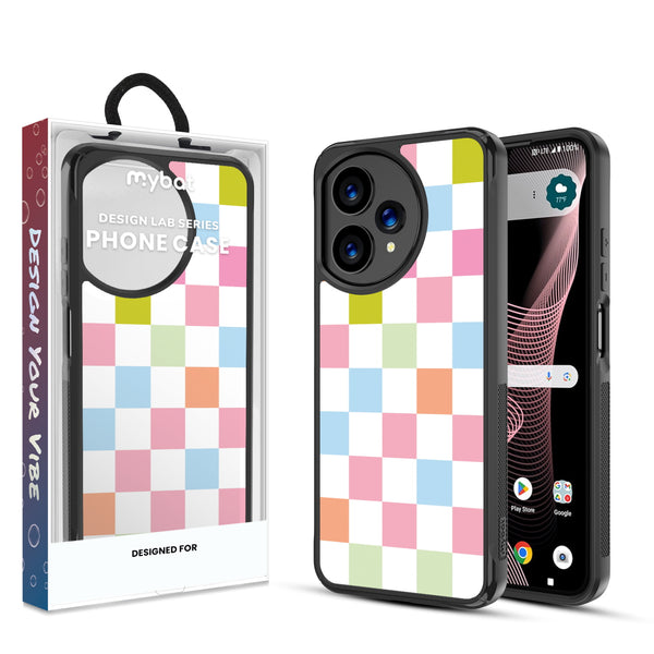 MyBat Design Lab Series Case for Cricket Icon Plus (2026) / AT&T Verge 2 - Pastel Check - MCICON7CSLESMP480-1.jpg