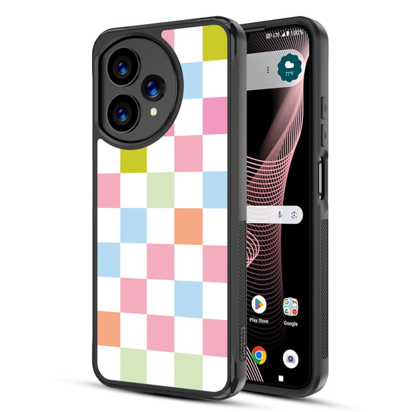 MyBat Design Lab Series Case for Cricket Icon Plus (2026) / AT&T Verge 2 - Pastel Check - MCICON7CSLESMP480-2.jpg