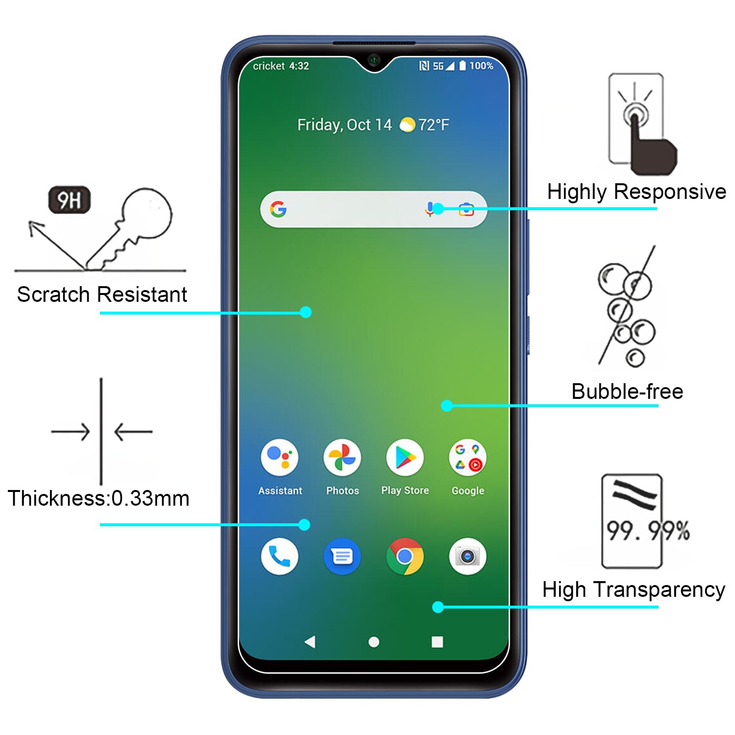 MyBat Tempered Glass Screen Protector (2.5D) for Cricket Innovate E 5G - Clear - MCPDASC90-4.jpg
