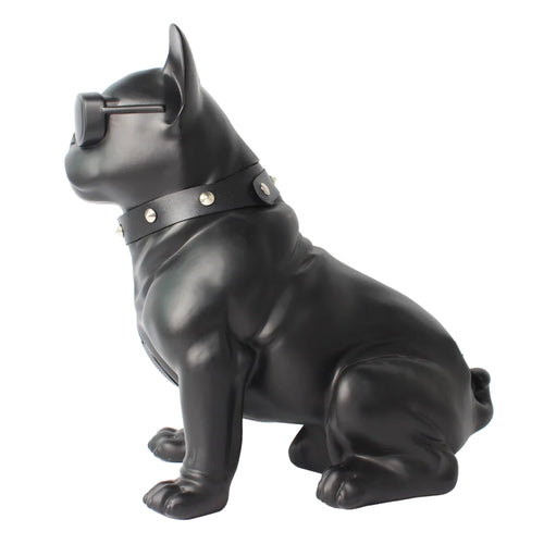 MaxPower Wooof Frenchie Style 13" Tall Dog Speaker With Glasses And Mic - Black - MD561-BK-2.jpg