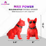 MaxPower Wooof Frenchie Style 13" Tall Dog Speaker With Glasses And Mic - Red - MD561-RED-4.jpg
