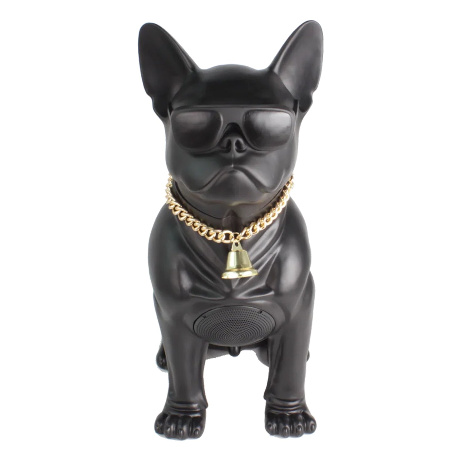 MaxPower Wooof 20" Tall Speaker With Gold Style Chain And Two Built In Speakers - Black