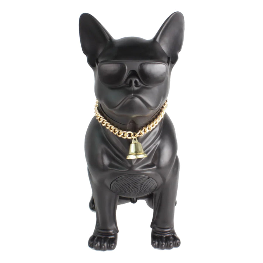 MaxPower Wooof 20" Tall Speaker With Gold Style Chain And Two Built In Speakers - Black