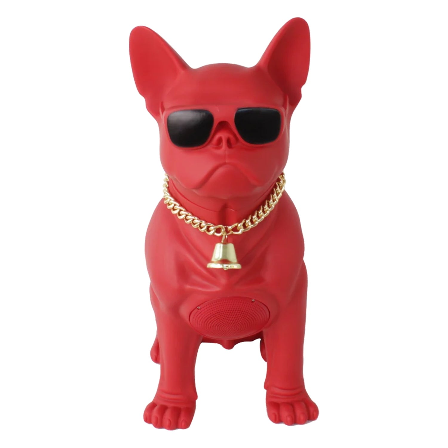 MaxPower Wooof 20" Tall Speaker With Gold Style Chain And Two Built In Speakers - Red