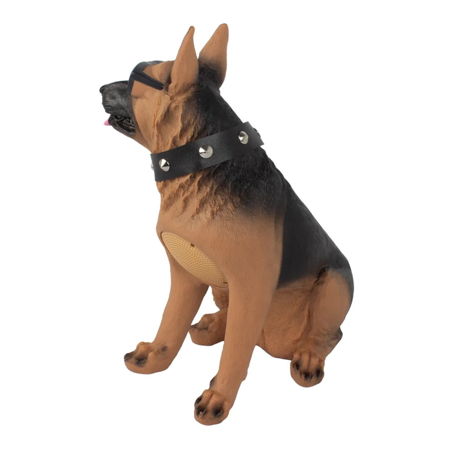 MaxPower Wooof 11" Tall Speaker German Sheperd Style With Glasses & Collar - Brown - MD5671-BROWN-4.jpg