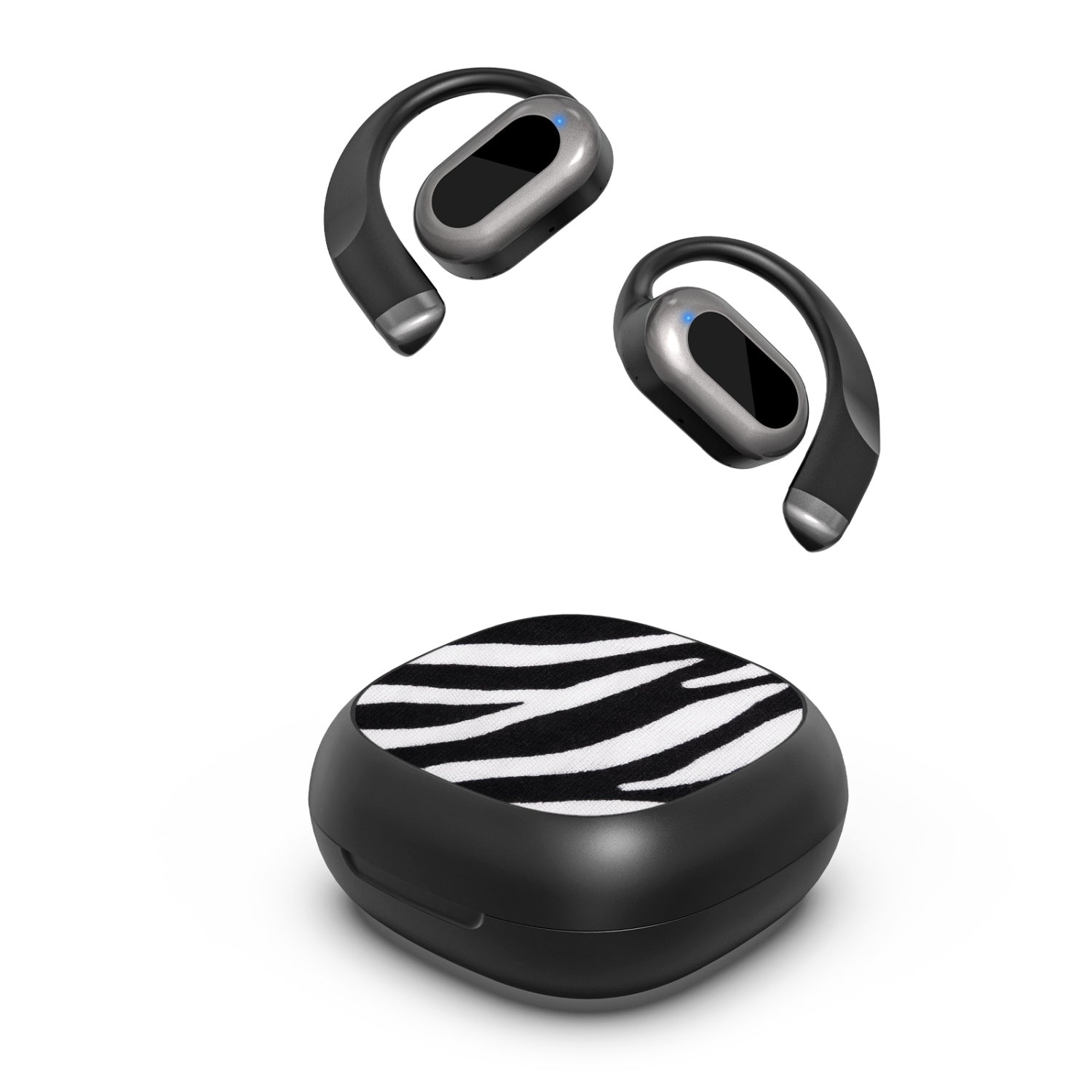 MyBat Design Lab Open-Ear Earbuds - Black - Zebra Print - MFHSBTST251-009-2.jpg