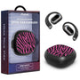 MyBat Design Lab Open-Ear Earbuds - Black - Pink Zebra Print - MFHSBTST251-010-1.jpg