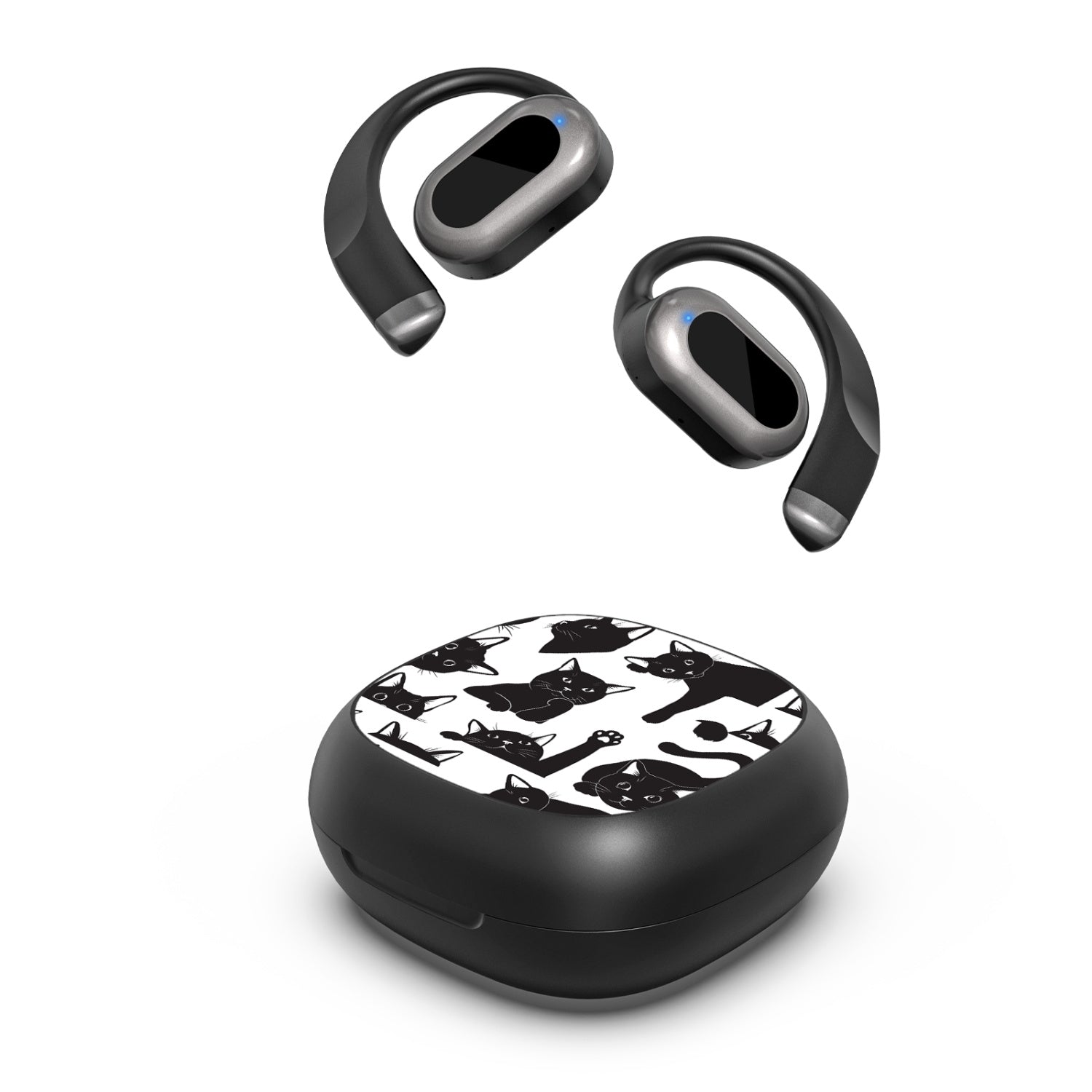 MyBat Design Lab Open-Ear Earbuds - Black - Black Cats - MFHSBTST251-017-2.jpg