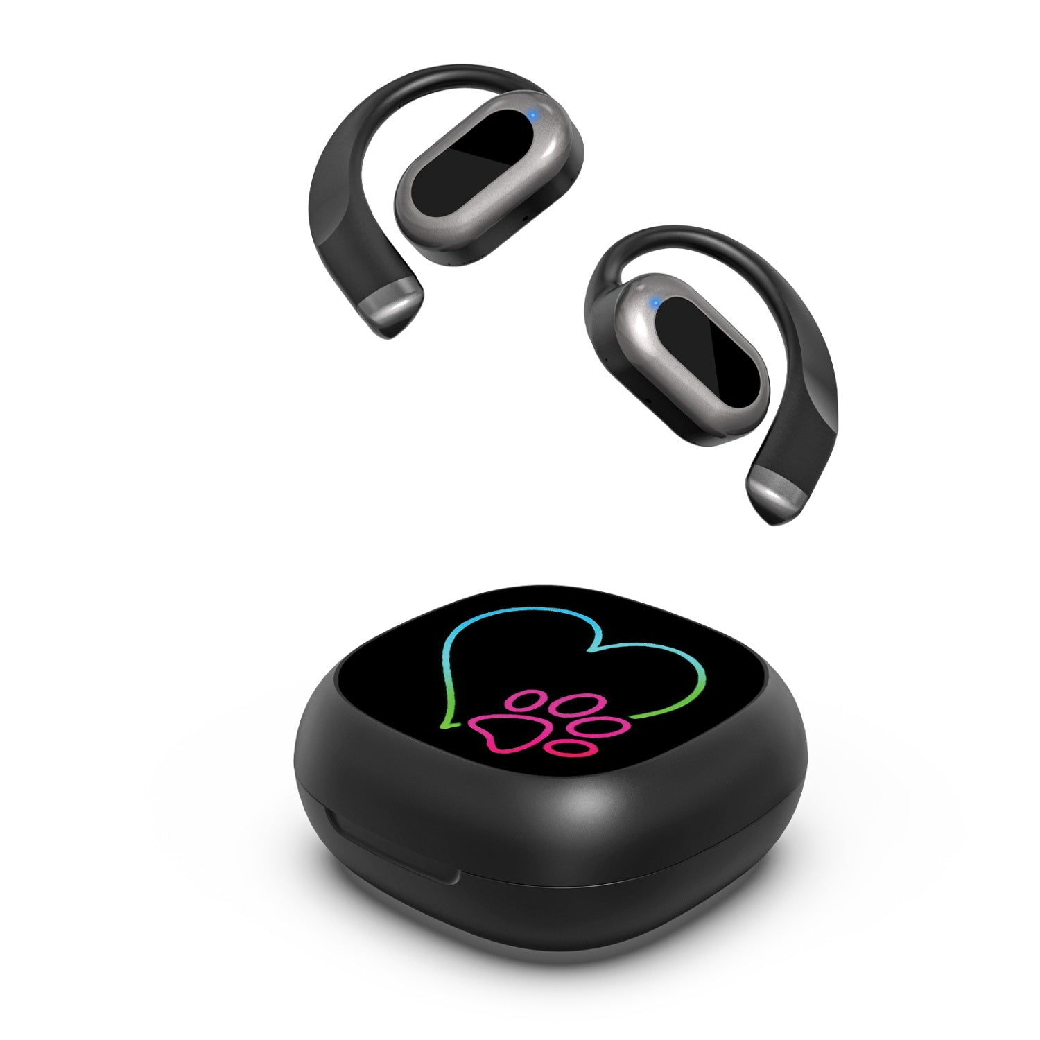 MyBat Design Lab Open-Ear Earbuds - Black - Puppy Love - MFHSBTST251-023-2.jpg