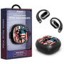 MyBat Design Lab Open-Ear Earbuds - Black - Land of the Free