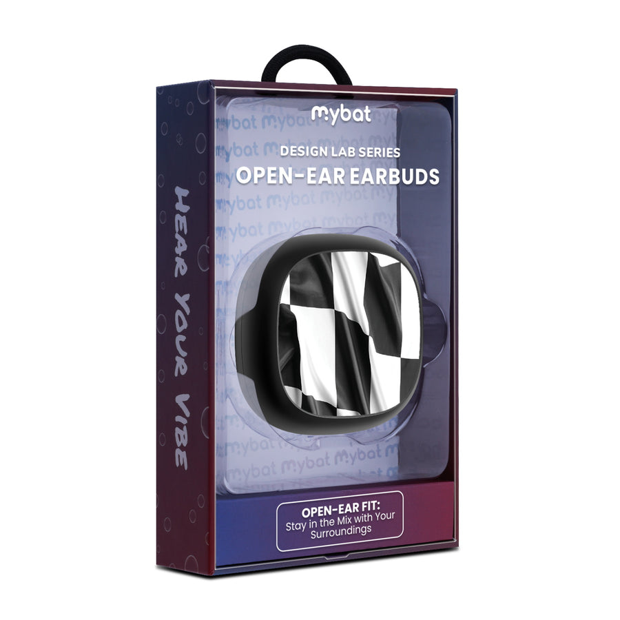 MyBat Design Lab Open-Ear Earbuds - Black - Racing Flag - MFHSBTST251-040-10.jpg