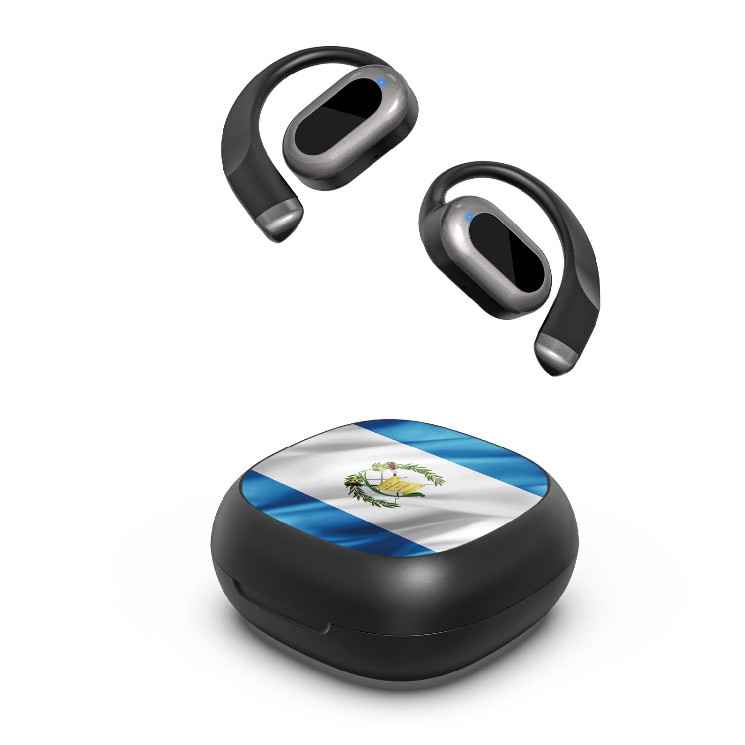 MyBat Design Lab Open-Ear Earbuds - Black - Guatemalan Flag - MFHSBTST251-045-2.jpg