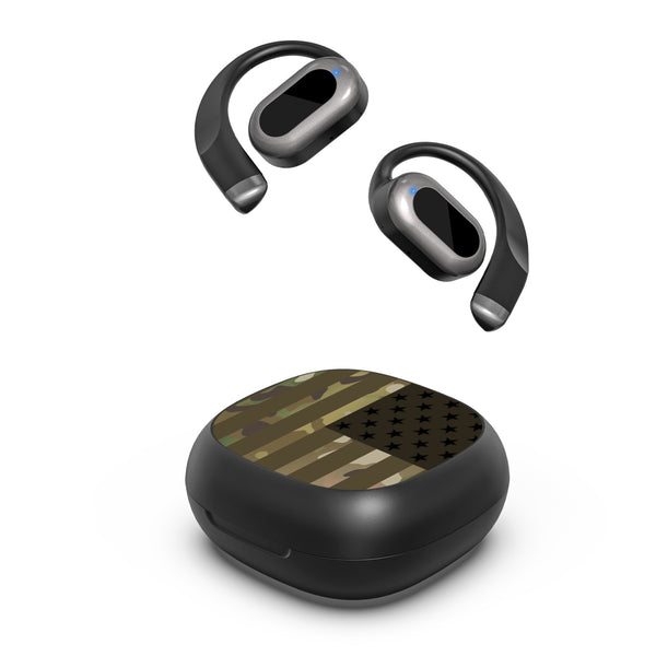MyBat Design Lab Open-Ear Earbuds - Black - Military Camouflage American Flag - MFHSBTST251-054-2.jpg