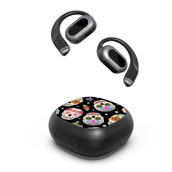 MyBat Design Lab Open-Ear Earbuds - Black - Day of the Dead - MFHSBTST251-056-2.jpg