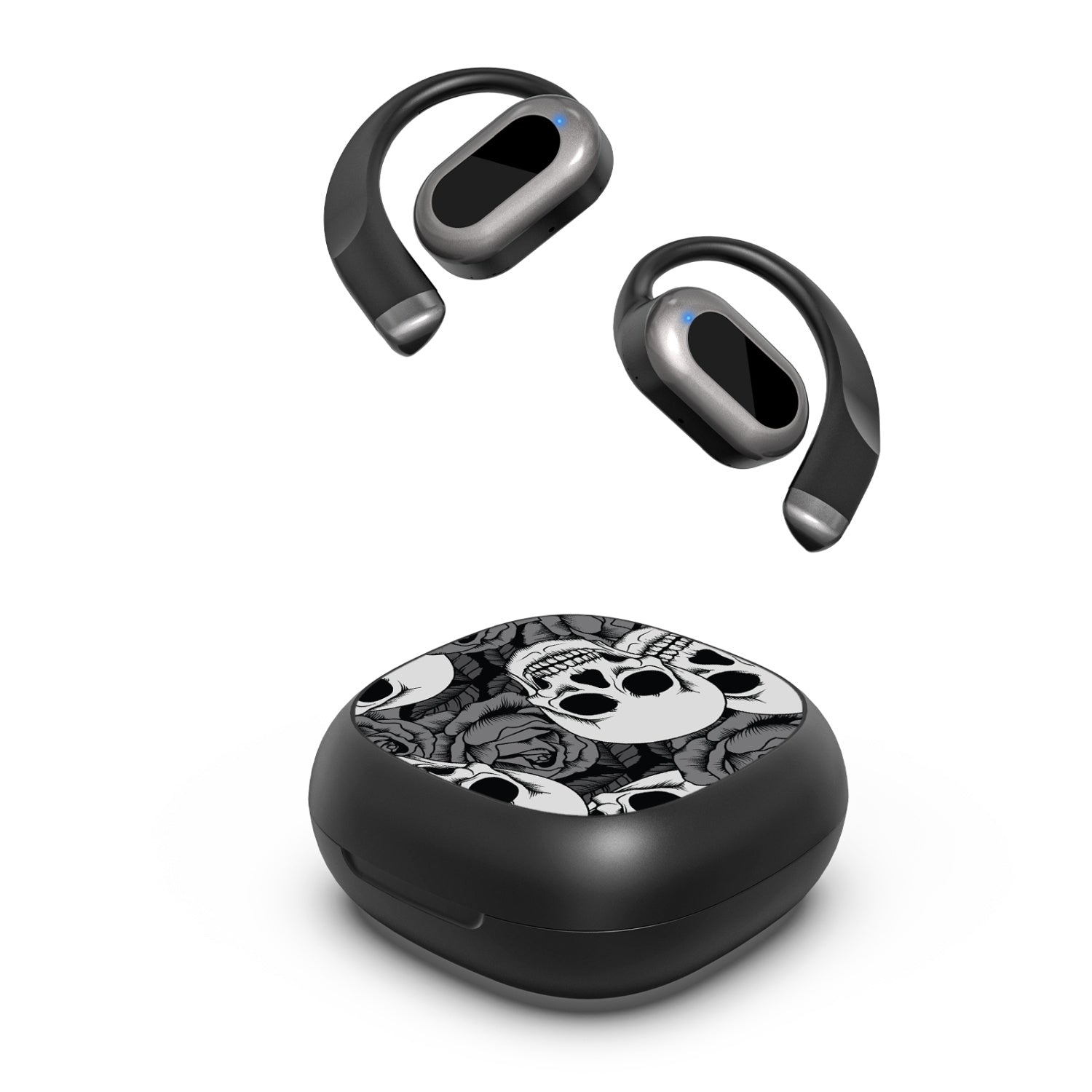 MyBat Design Lab Open-Ear Earbuds - Black - Skull Garden - MFHSBTST251-081-2.jpg