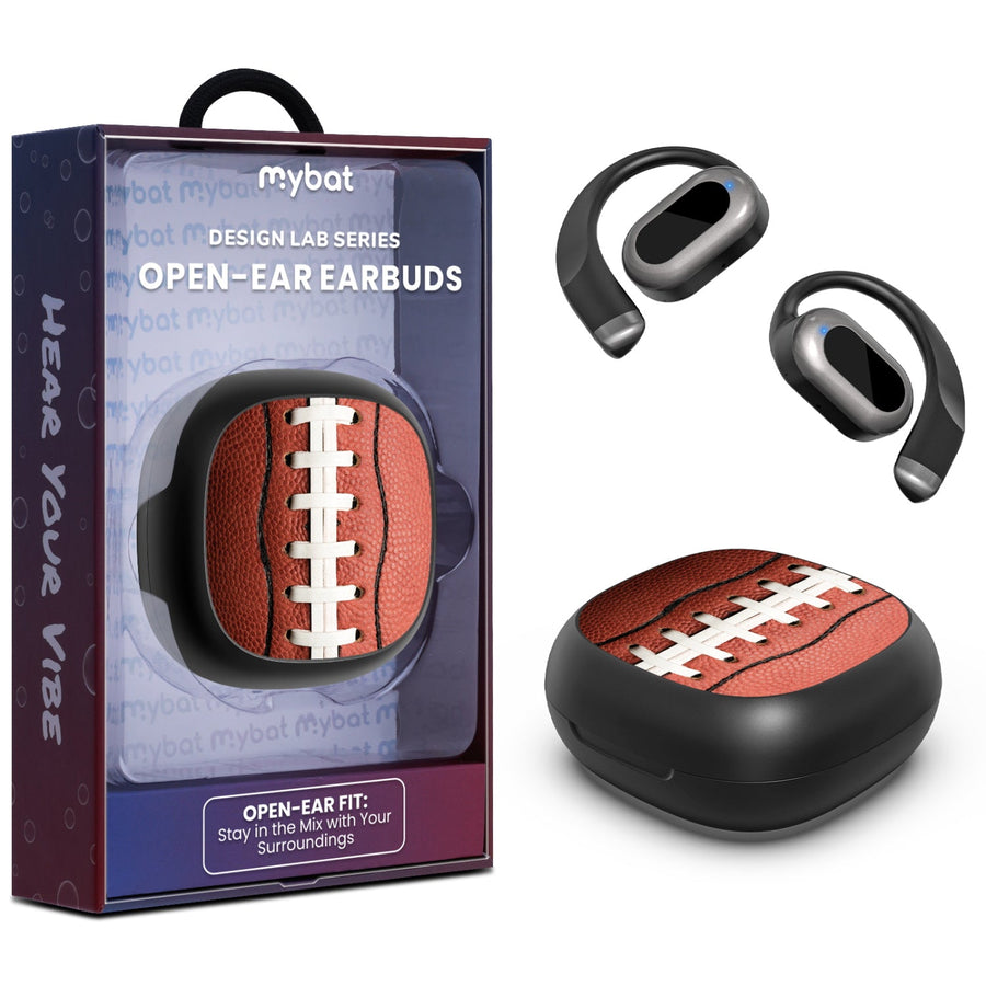 MyBat Design Lab Open-Ear Earbuds - Black - Football
