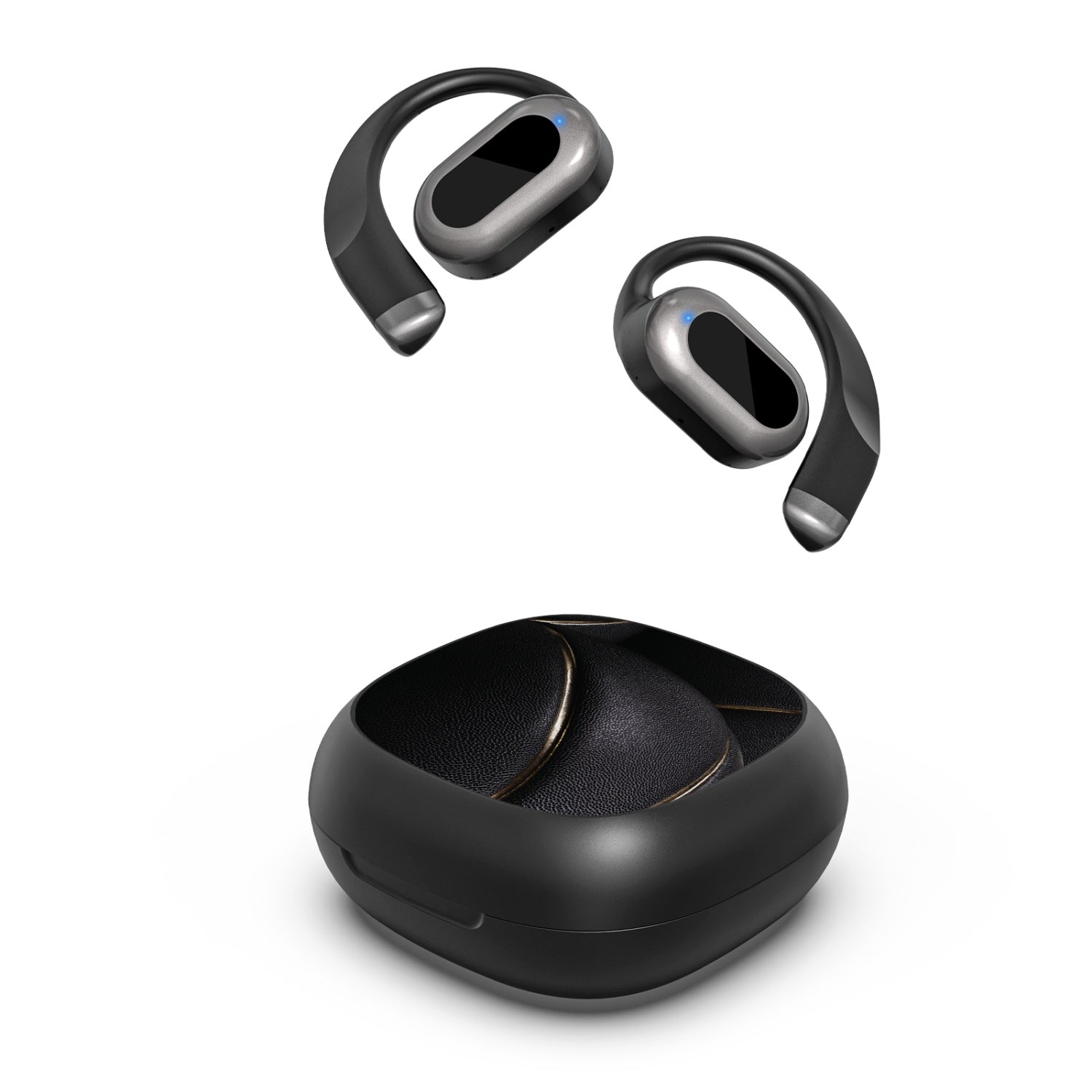 MyBat Design Lab Open-Ear Earbuds - Black - Black Basketballs - MFHSBTST251-090-2.jpg