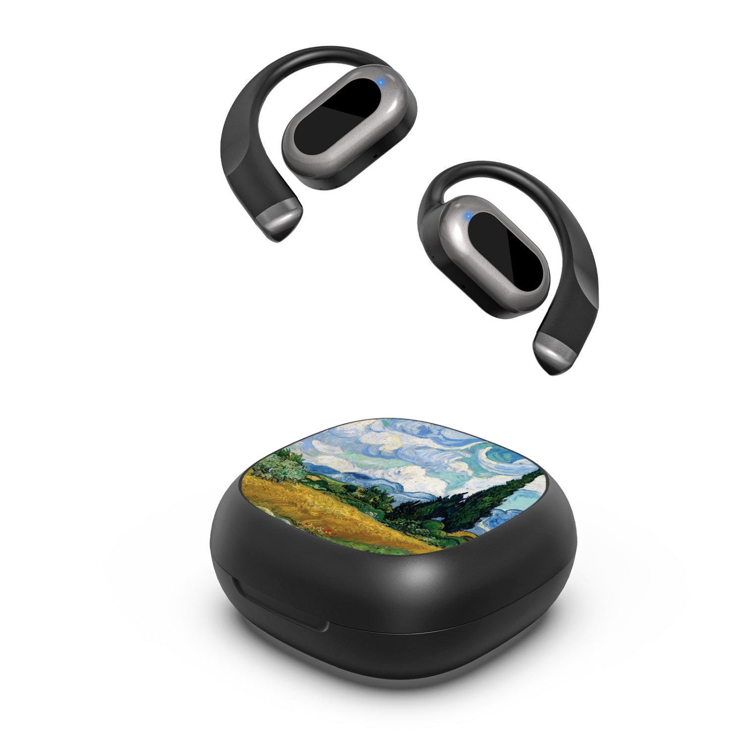 MyBat Design Lab Open-Ear Earbuds - Black - Impressionist Painting - MFHSBTST251-105-2.jpg
