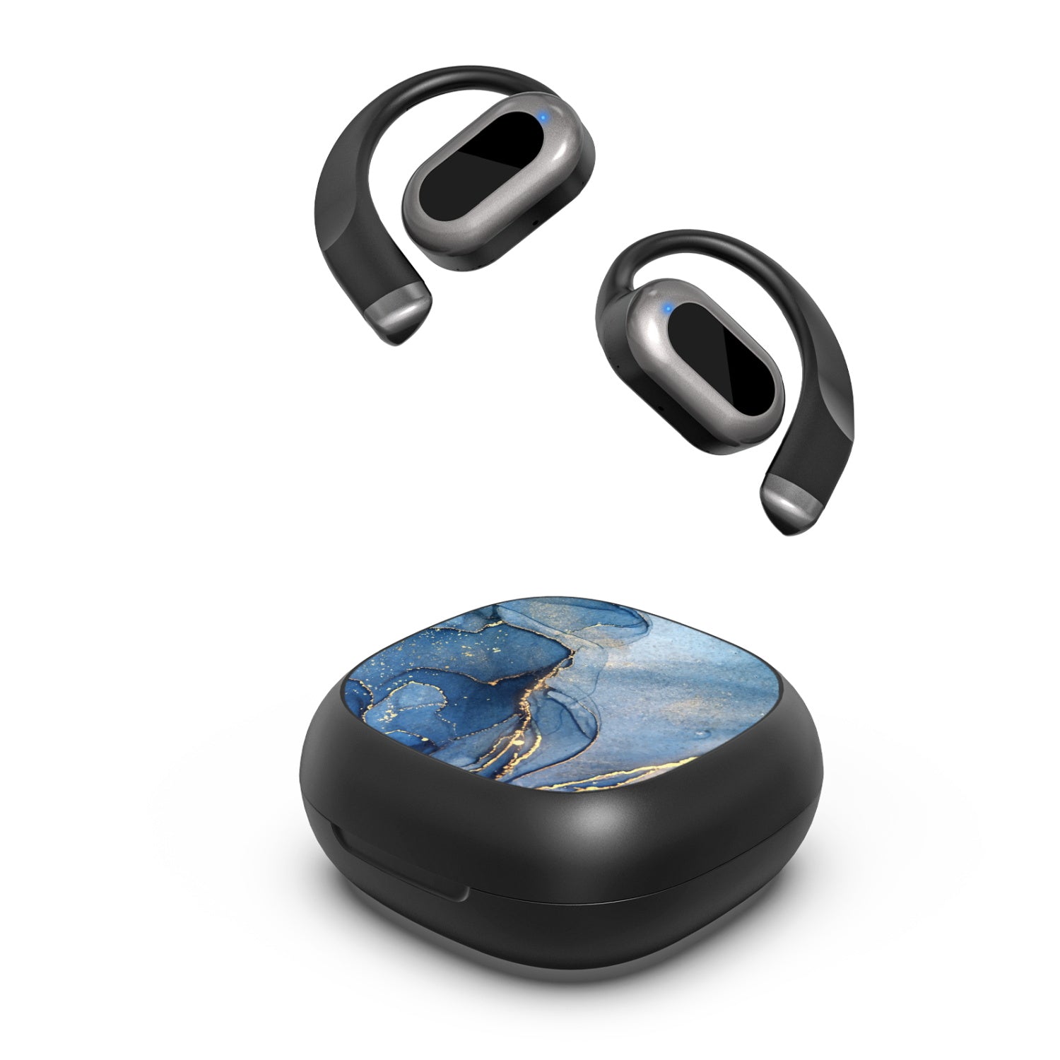MyBat Design Lab Open-Ear Earbuds - Black - Blue Marble - MFHSBTST251-106-2.jpg