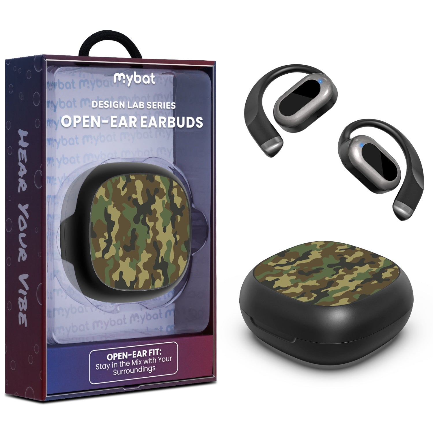 MyBat Design Lab Open-Ear Earbuds - Black - Military Camouflage - MFHSBTST251-119-1.jpg