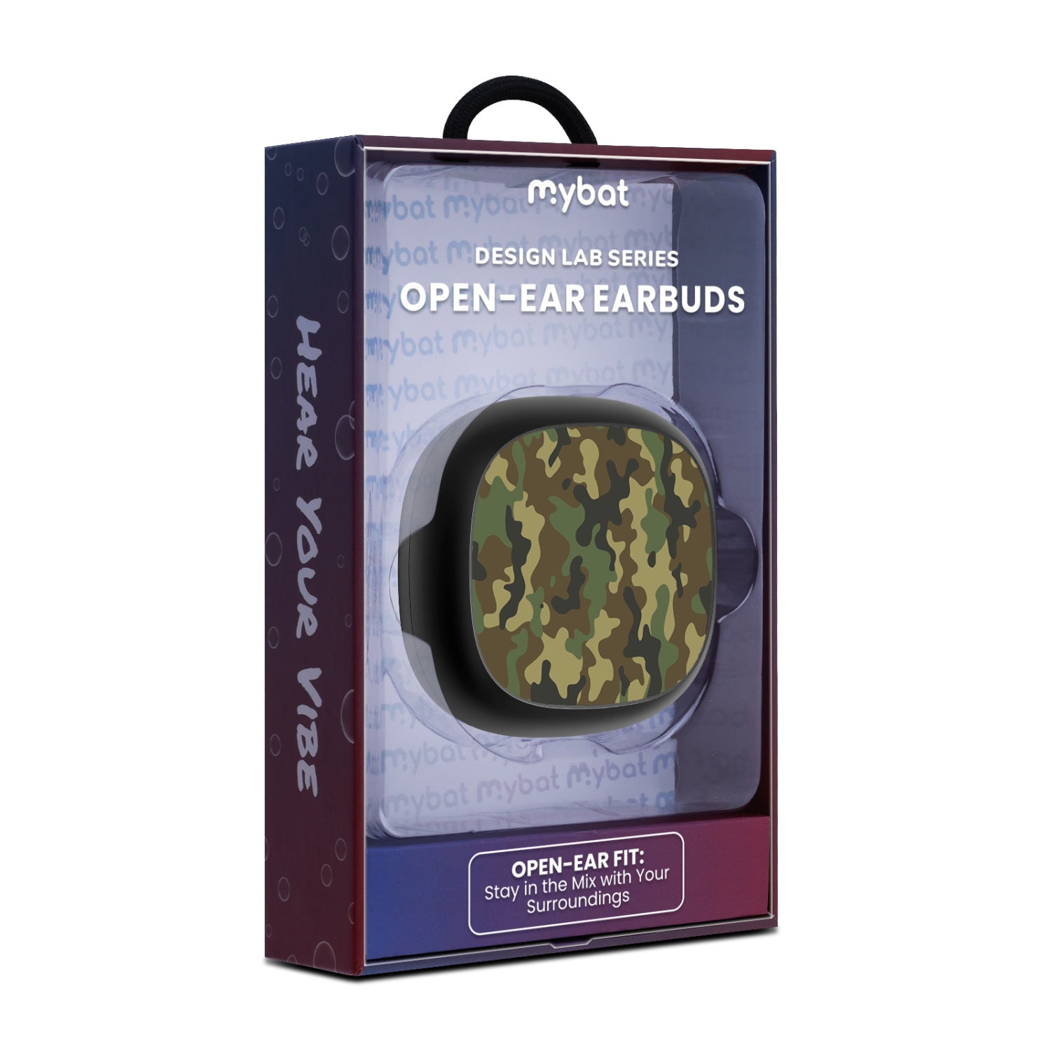 MyBat Design Lab Open-Ear Earbuds - Black - Military Camouflage