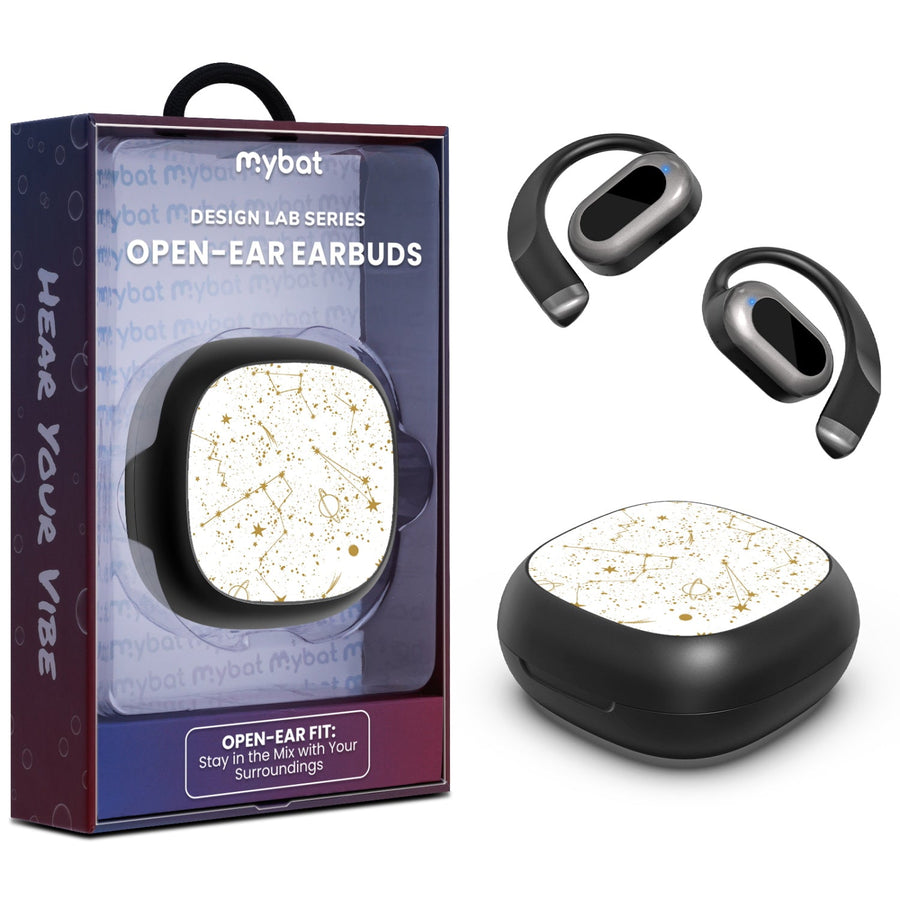 MyBat Design Lab Open-Ear Earbuds - Black - Constellations