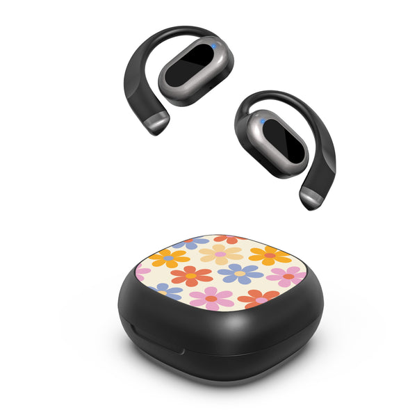 MyBat Design Lab Open-Ear Earbuds - Black - Retro Daisies - MFHSBTST251-137-2.jpg
