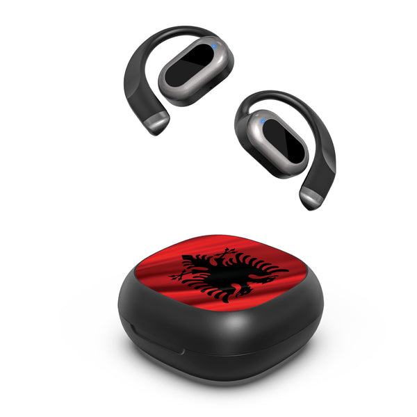 MyBat Design Lab Open-Ear Earbuds - Black - Albania Flag - MFHSBTST251-140-2.jpg