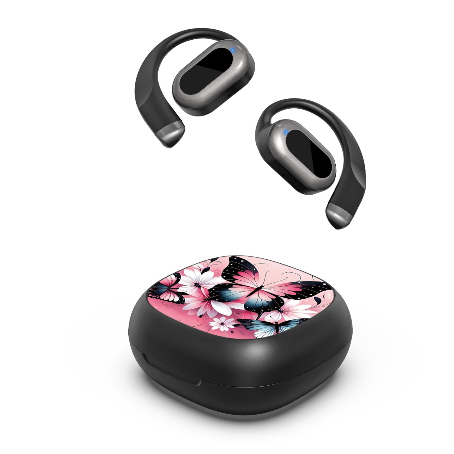 MyBat Design Lab Open-Ear Earbuds - Black - Butterfly Bouquet - MFHSBTST251-184-2.jpg