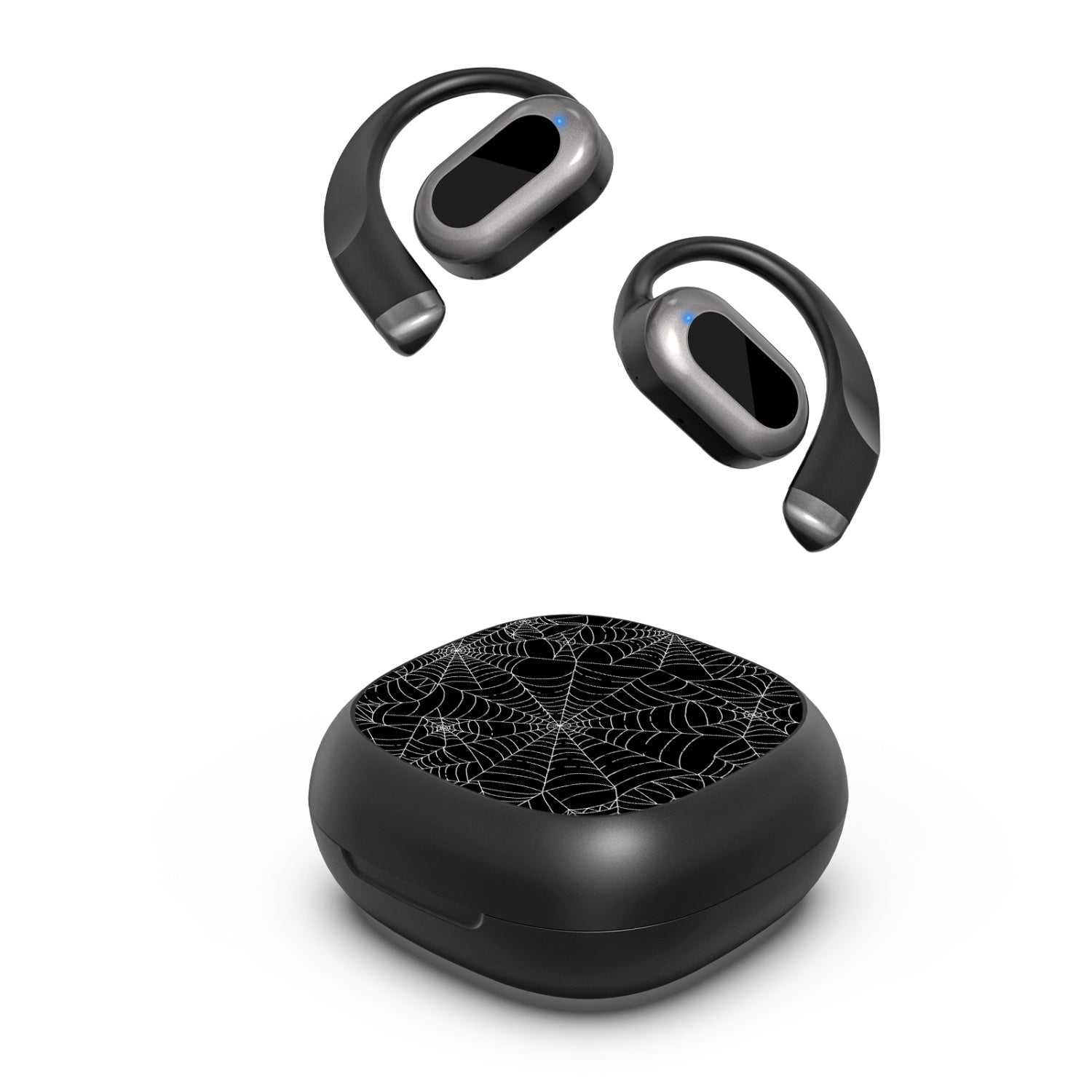 MyBat Design Lab Open-Ear Earbuds - Black - Spider Web - MFHSBTST251-217-2.jpg