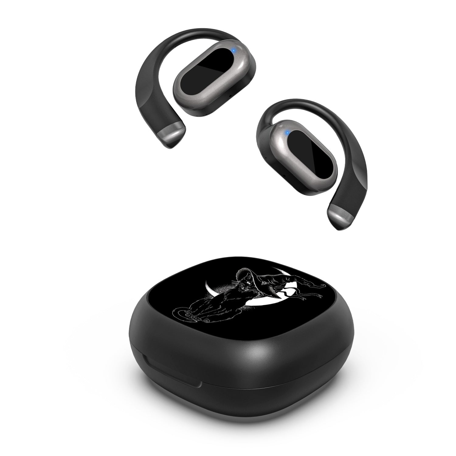 MyBat Design Lab Open-Ear Earbuds - Black - Black Cat Magic - MFHSBTST251-223-2.jpg