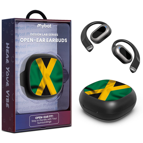 MyBat Design Lab Open-Ear Earbuds - Black - Jamaica Flag - MFHSBTST251-310-1.jpg