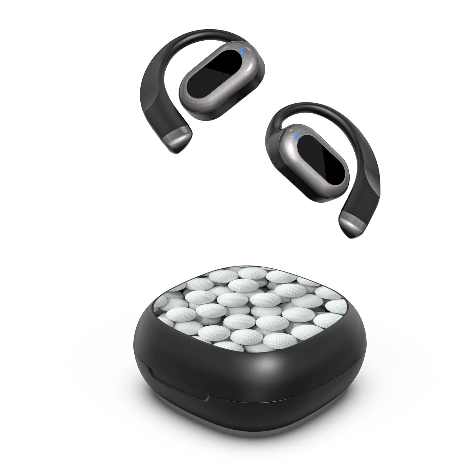 MyBat Design Lab Open-Ear Earbuds - Black - Golf Balls - MFHSBTST251-314-2.jpg