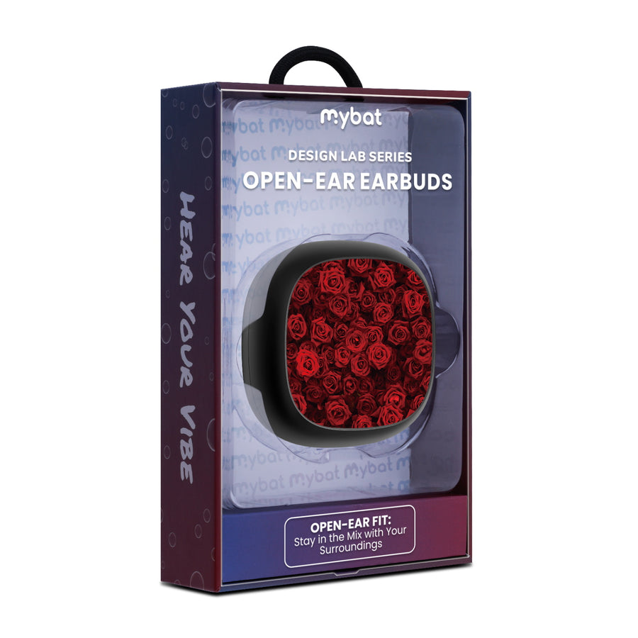 MyBat Design Lab Open-Ear Earbuds - Black - Red Roses - MFHSBTST251-343-10.jpg