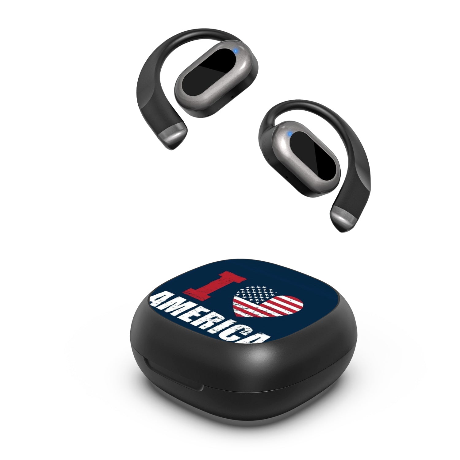 MyBat Design Lab Open-Ear Earbuds - Black - I Love America - MFHSBTST251-358-2.jpg