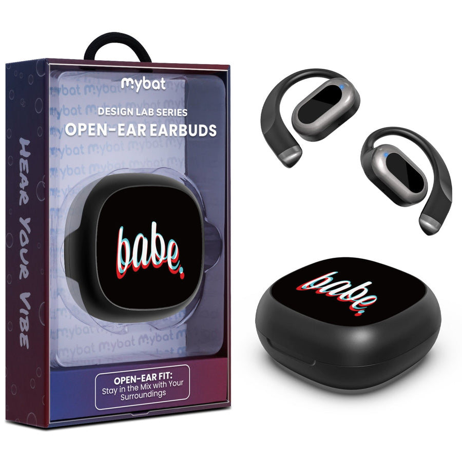 MyBat Design Lab Open-Ear Earbuds - Black - Babe