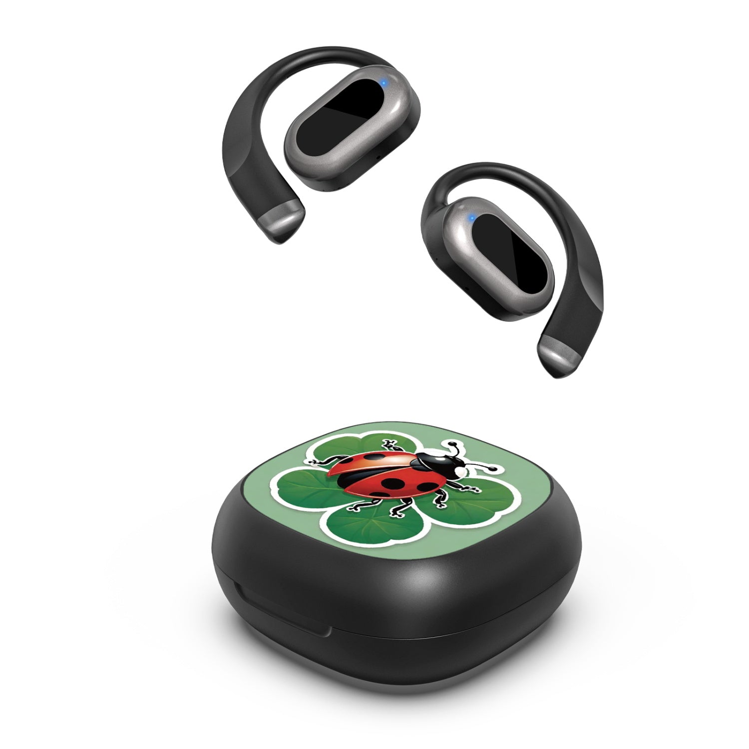 MyBat Design Lab Open-Ear Earbuds - Black - Ladybug Luck - MFHSBTST251-373-2.jpg