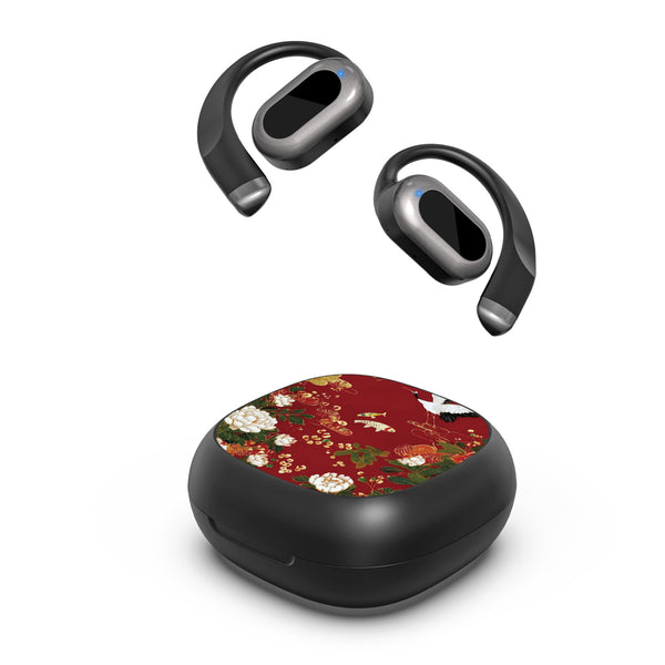 MyBat Design Lab Open-Ear Earbuds - Black - Crane and Koi Fish - MFHSBTST251-391-2.jpg