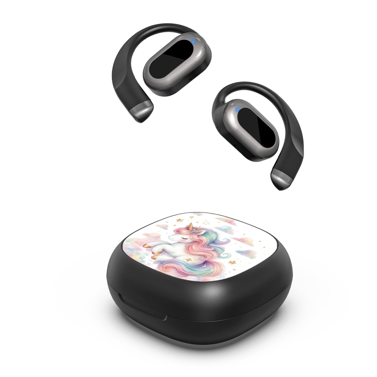 MyBat Design Lab Open-Ear Earbuds - Black - Rainbow Unicorn - MFHSBTST251-392-2.jpg