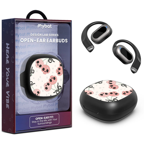 MyBat Design Lab Open-Ear Earbuds - Black - Cherry Skulls - MFHSBTST251-408-1.jpg