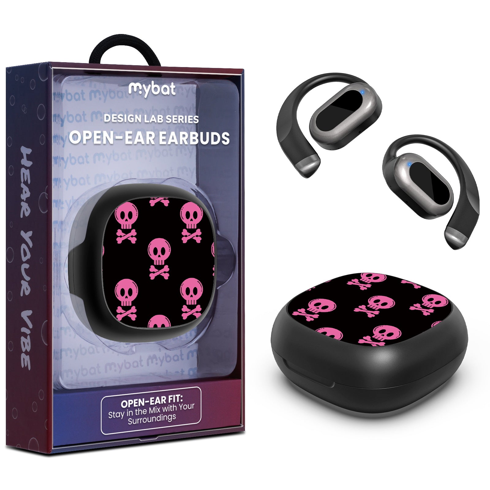 MyBat Design Lab Open-Ear Earbuds - Black - Pretty Poison - MFHSBTST251-416-1.jpg