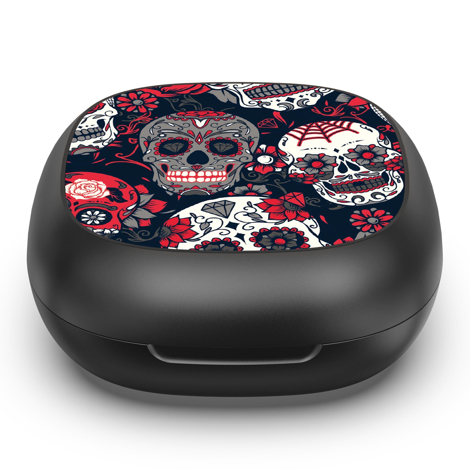 MyBat Design Lab Open-Ear Earbuds - Black - Sugar Rose Skulls - MFHSBTST251-418-4.jpg