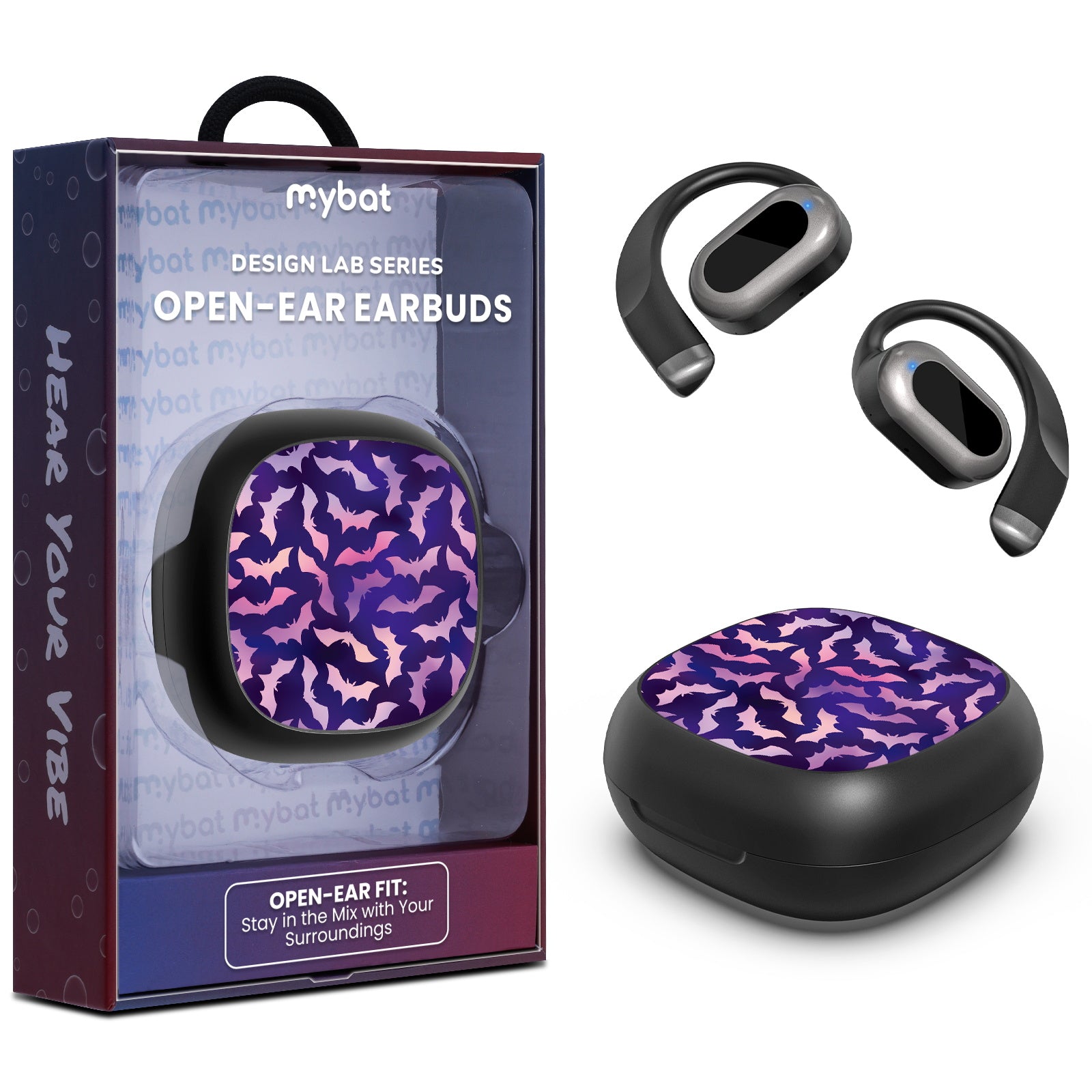 MyBat Design Lab Open-Ear Earbuds - Black - Twilight Bats - MFHSBTST251-422-1.jpg